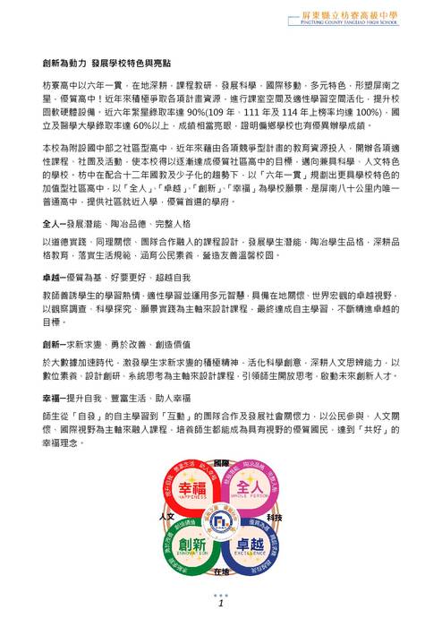 屏東縣立枋寮高中114學年度入學生選課輔導手冊_v2.1